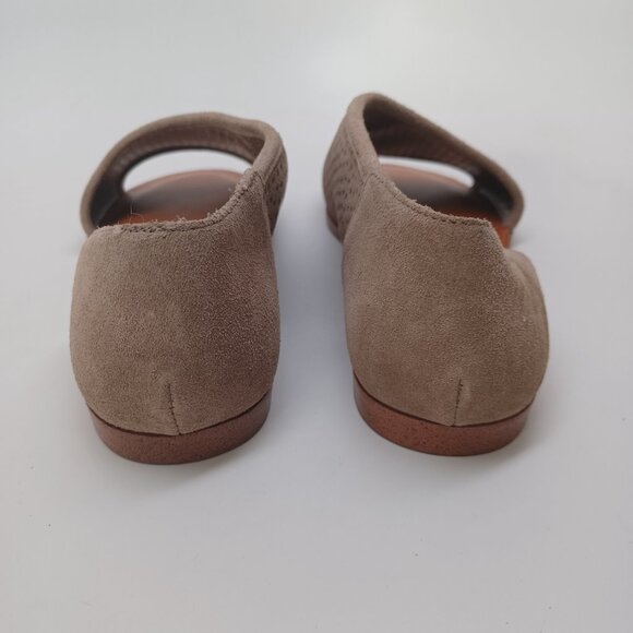 Sole Society Flats Colvan Perforated Suede D'Orsay Style Slip On Womens 7.5 NEW - Picture 5 of 13